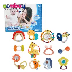 CB940025 CB940026 - Teether chew silicone teething baby rattle toys set with 12pcs
